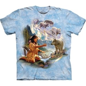 Pánske batikované tričko The Mountain - Wolf Spirit Veľkosť: XXXL