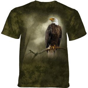Pánske batikované tričko The Mountain - A Visitor to the Meadow Eagle - zelená Veľkosť: XXXL