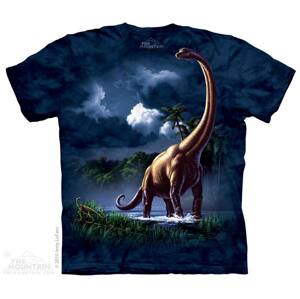 Pánske batikované tričko The Mountain - Brachiosaurus - modrá Veľkosť: L