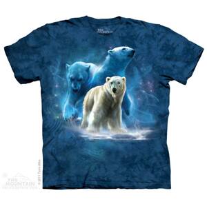 Pánske batikované tričko The Mountain - Polar Collage - modrá Veľkosť: L