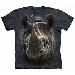 Pánske batikované tričko The Mountain - Čierny nosorožec- čierne Veľkosť: XXXL