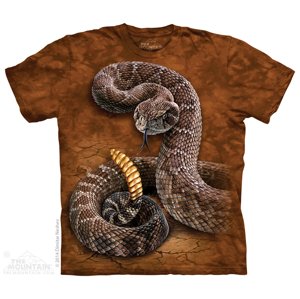 Pánske batikované tričko The Mountain - Rattlesnake - hnedé Veľkosť: M