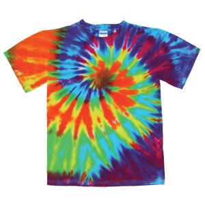 Tie Dye unisex batikované tričko - Swirl Rainbow Veľkosť: 4XL