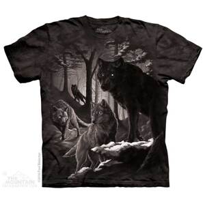 Pánske batikované tričko The Mountain -  Dire Winter - čierna Veľkosť: M