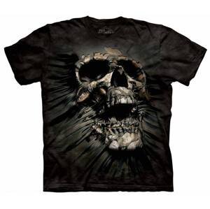 Pánske batikované tričko The Mountain - Breakthrough Skull- čierne Veľkosť: XXXL