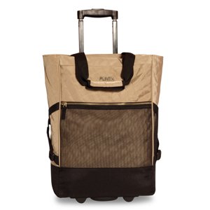 PUNTA Wheel Classy nákupná taška - béžovo-čierna 33L