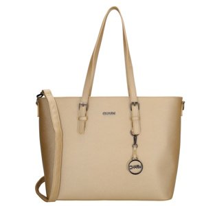 Dámska elegantná laptop taška Charm London Birmingham shopper 15,6" (38 cm) - svetlá zlatá