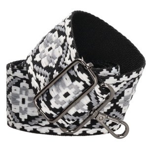 Štýlový popruh na crossbody kabelku Beagles 20836L - čiernobiela - folk vzor