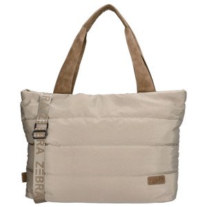 ZEBRA ELSKE dámska shopper taška - svetlá taupe
