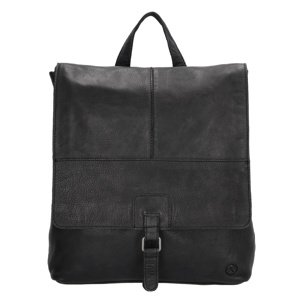 Hide & Stitches dámsky kožený batoh / taška Paint Rock 10L - čierna