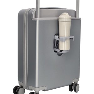 (VADA) Beagles cestovný kufor s držiakom na pitie Travel Originals ABS - 37L - strieborný - ESTETICKÁ VADA