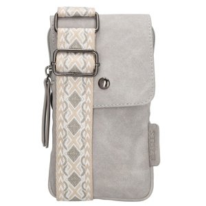 Beagles dámska crossbody taška na mobil Malaga - svetlosivá