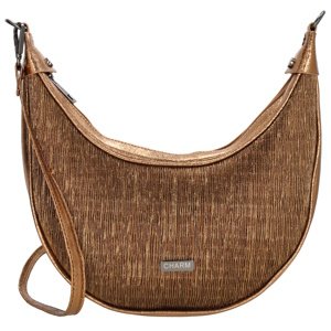 Elegantný moon bag Charm London Kingsway - bronzová