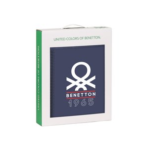 Safta darčekový set Benetton "Varsity" - notes a vrecko - modrý