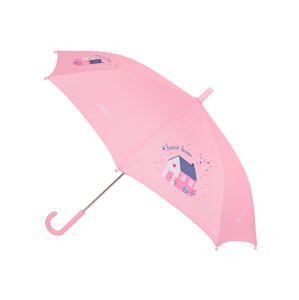 Safta Glowlab "SWEET HOME" manuálny dáždnik 48 cm - ružový
