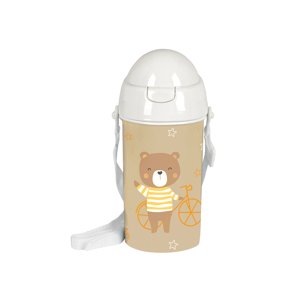Safta detská PVC fľaša "Medvedík" - BPA Free - 500 ml - béžová