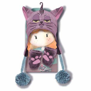 Karactermania Forever Ninette Sada čiapka s rukavicami - fialová mačacia