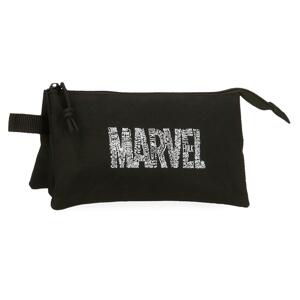 Trojitý peračník Marvel Logo - čierny
