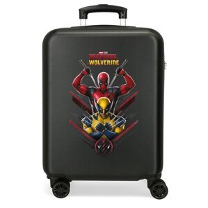 Marvel Detský kabínový kufor Deadpool & Wolverine - 55 cm - čierny - 34 L