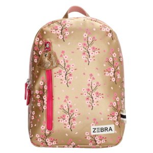 ZEBRA Flower dievčenský batoh s kvetinami - zlatá - 9L