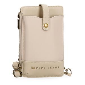 Crossbody taška na mobil s peňaženkou Pepe Jeans Morgan - béžová