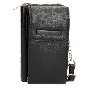 Crossbody peňaženka s vreckom na mobil Pepe Jeans Elia - čierna