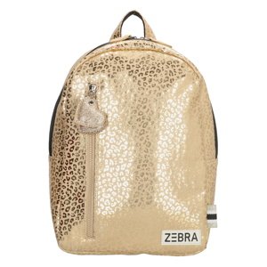 ZEBRA dievčenský leopardí batoh - zlatá - 9,5L