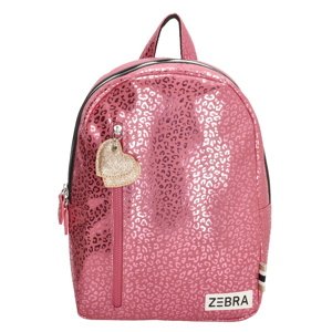 ZEBRA dievčenský leopardí batoh - ružová - 9,5L