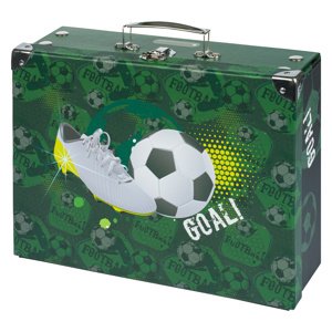 Baagl skladací školský kufrík Futbal s kovaním