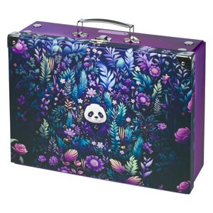 Skladací školský kufrík s kovaním BAAGL Jungle Panda