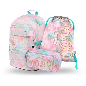Školský 3 set - batoh, peračník, vrecko BAAGL Skate Sunset - 25 L