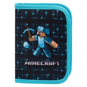 BAAGL Školský peračník jednokomorový Minecraft Blue Axe - modrý