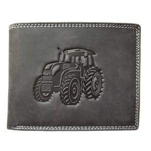 Kožená peňaženka Wild Traktor - čierna
