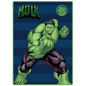 Marvel Detská deka Avangers "SUPER HEROES" -  modro zelená - HULK