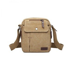 KONO (VADA) Pánska crossbody taška cez rameno Pocket - khaki - odlomený jazdec