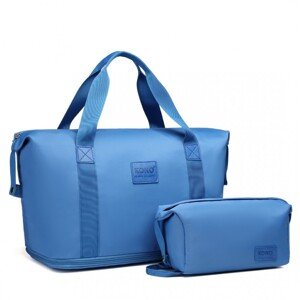 KONO set variabilná cestovná taška a kozmetická taštička - navy - 26L