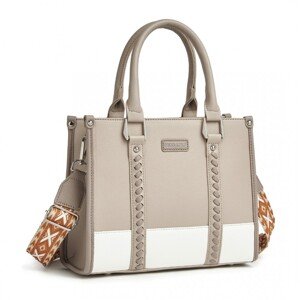 Elegantná kabelka s tkaným lemom Miss Lulu - khaki