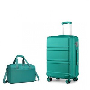 KONO Sada 2 batožín - ABS kufor 44L s cestovnou taškou 20L - tyrkysová
