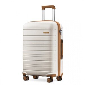 KONO Cestovný kufor na kolieskach Classic Collection - béžovo-hnedá - 39L