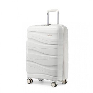 KONO Cestovný kufor na kolieskach s TSA zámkom 39L - biely