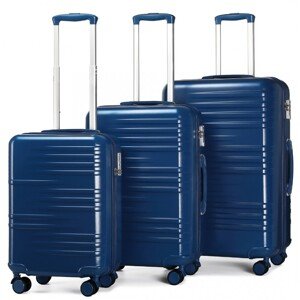 British Traveller set 3 kufrov - 42L, 72L, 111L - navy