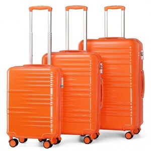British Traveller set 3 kufrov - 42L, 72L, 111L - oranžový