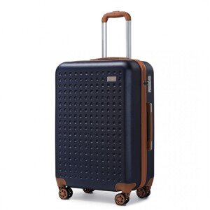 (VADA) Kono škrupinový cestovný kufor ABS K2394L - navy - 99L - PRELIAČENÝ ROH
