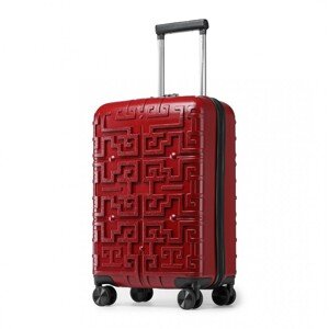 Supercase cestovný PP kufor so vzorom Bludisko - červený - 42L