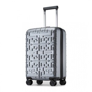 Supercase cestovný PP kufor so vzorom Bludisko - strieborný - 42L