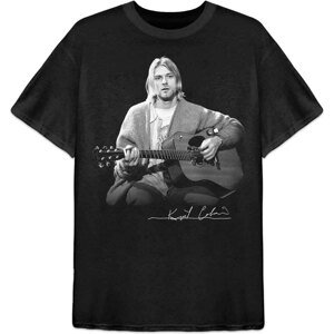 RockOff Kurt Cobain Unisex tričko - Guitar Live Photo - čierna Veľkosť: L