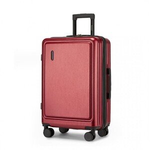 Stredný pevný kufor na kolieskach KONO ABS+PC - 61,2 L - burgundy