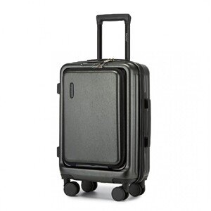 Kabínový kufor na kolieskach KONO ABS+PC - 35,8 L - sivý