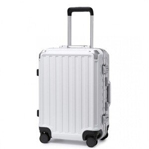 Supercase cestovný kufor s pevným hliníkovým rámom - biela - 42L
