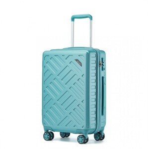Kabínový škrupinový kufor 31 L - Geometrický vzor - ABS+PC - Supercase - modrá